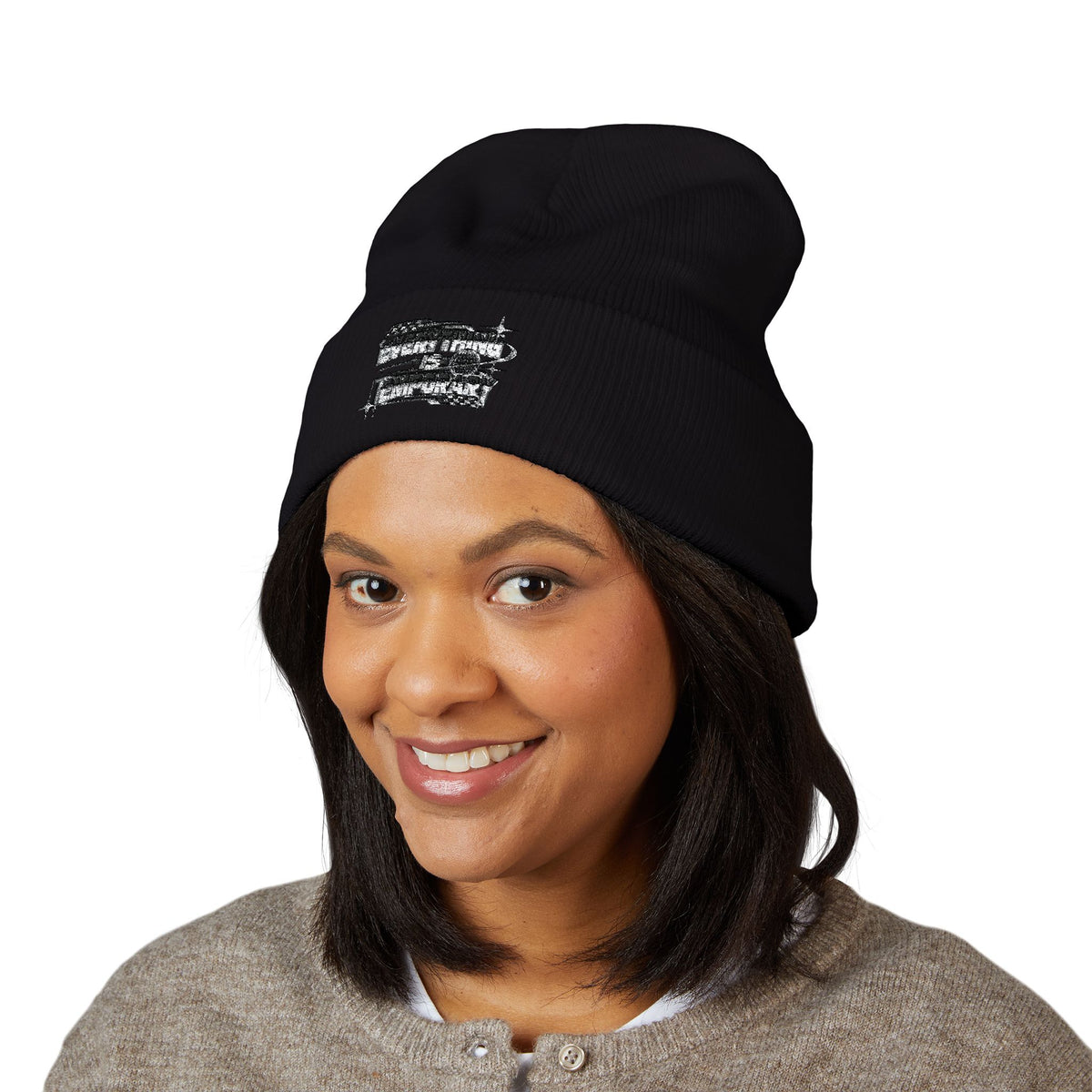 Everything Is Temporary Embroidered Beanie