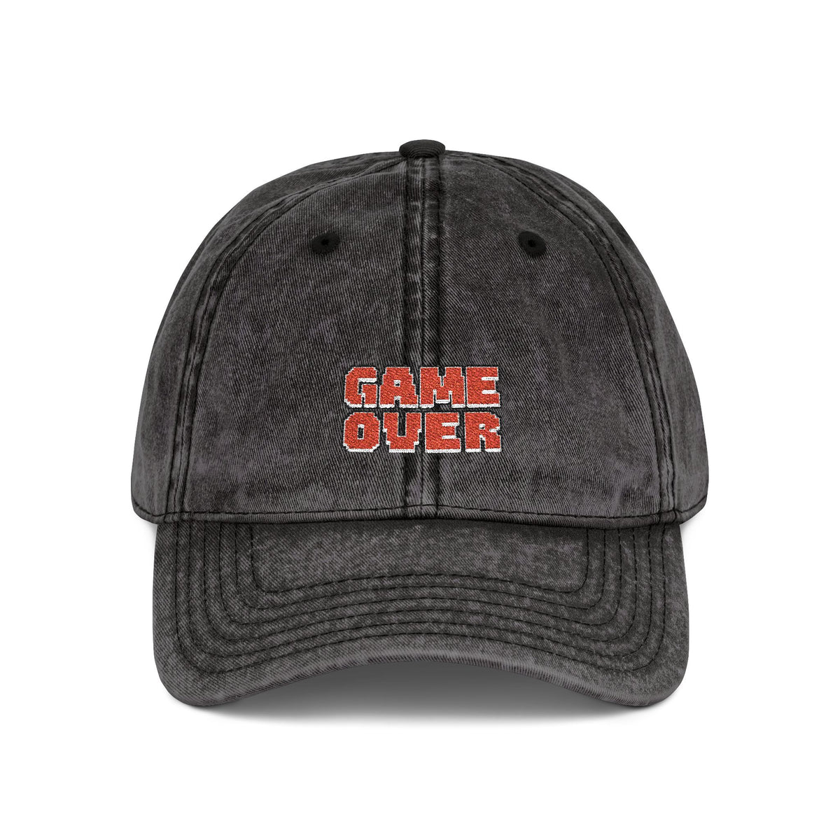 Vintage 'Game Over' Embroidered Cap