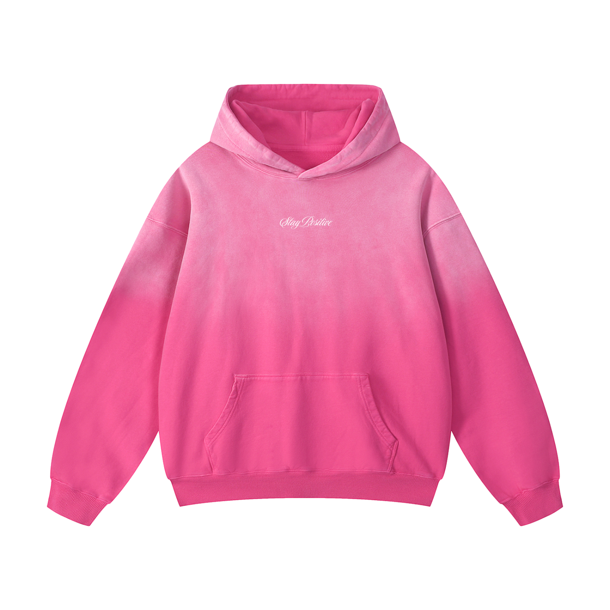 Stay Positive Sunfade Oversized Hoodie