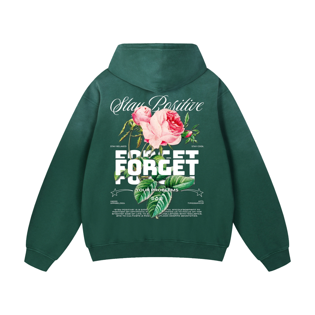 Stay Positive Sunfade Oversized Hoodie