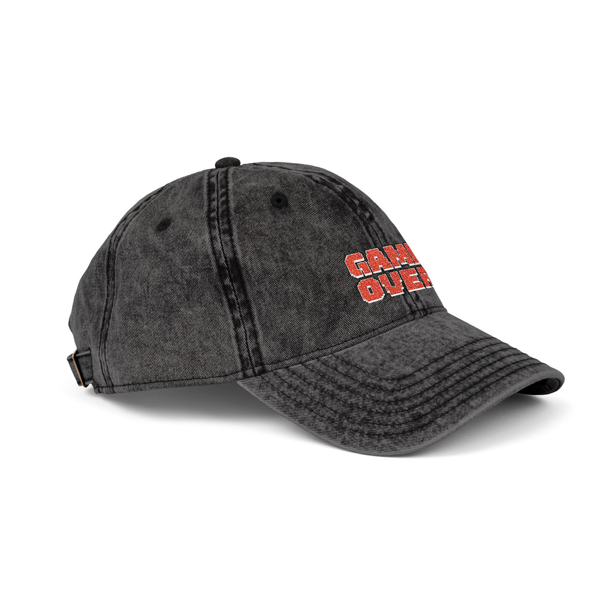 Vintage 'Game Over' Embroidered Cap