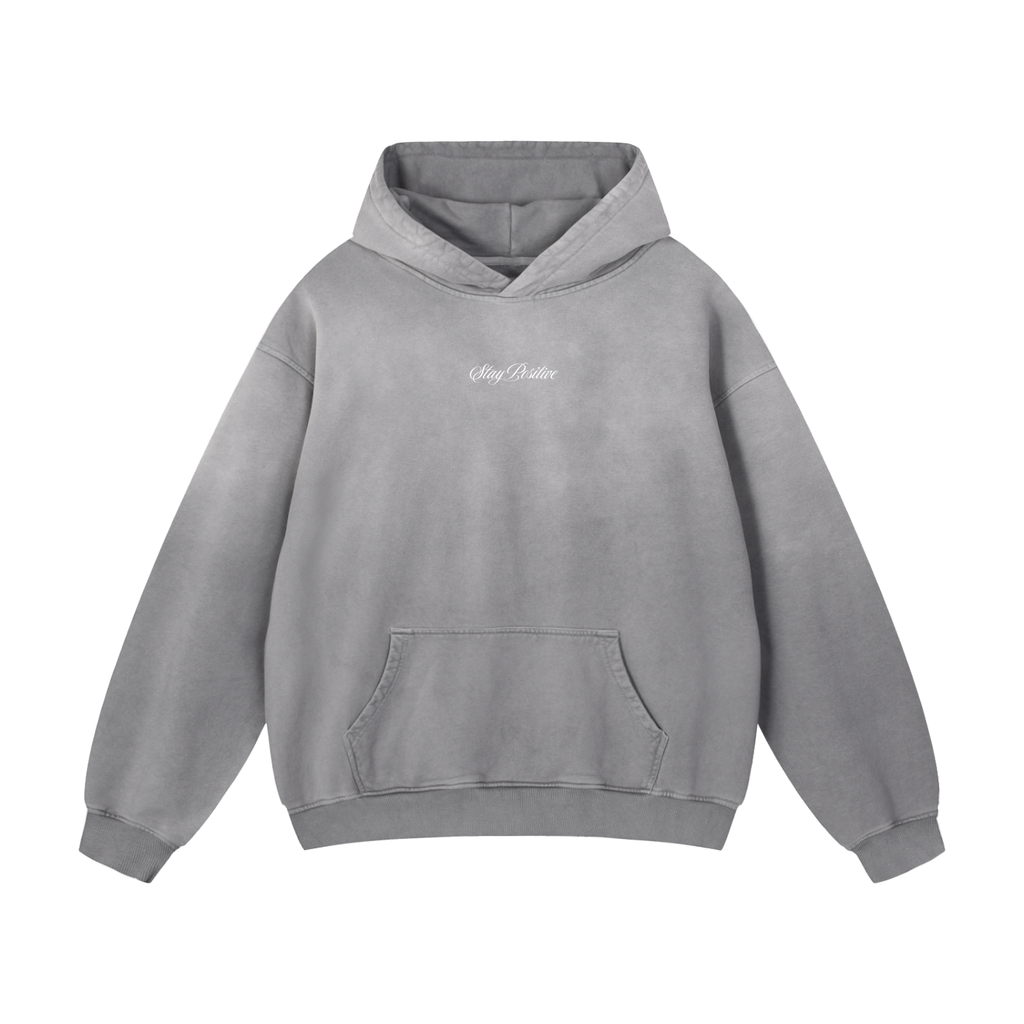 Stay Positive Sunfade Oversized Hoodie