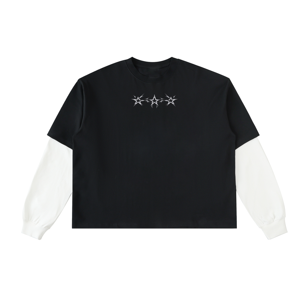 Star Gazer Contrast Sleeve Shirt